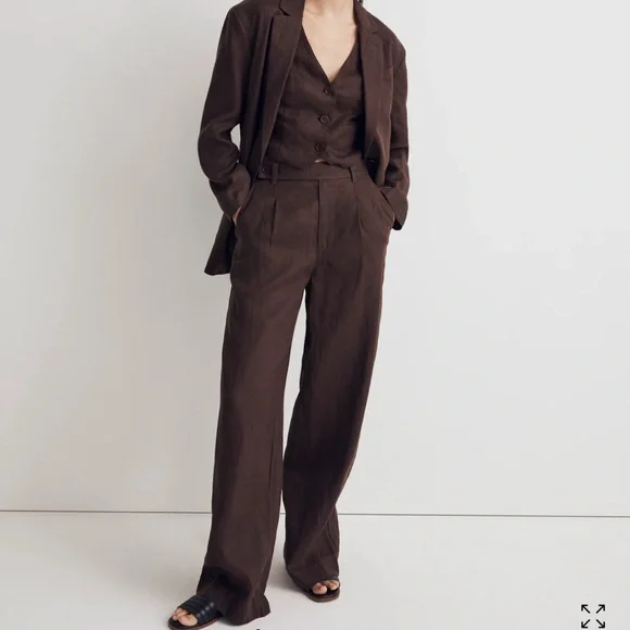 Madewell The Harlow Wide-Leg Pant in 100% Linen - Picture 12 of 12